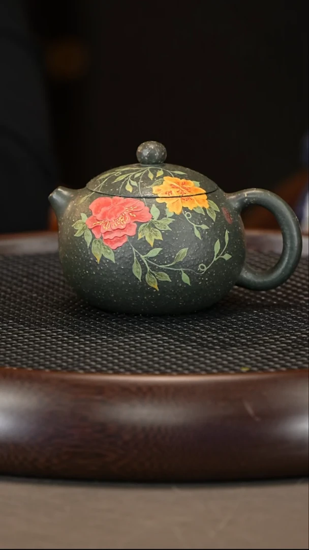 茶壶紫砂76 顾依萍 5目雪花绿泥 西施 230cc