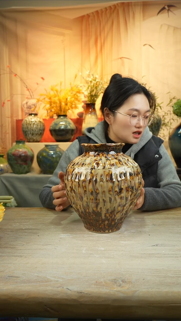 高 26口23陶瓷花瓶花器
