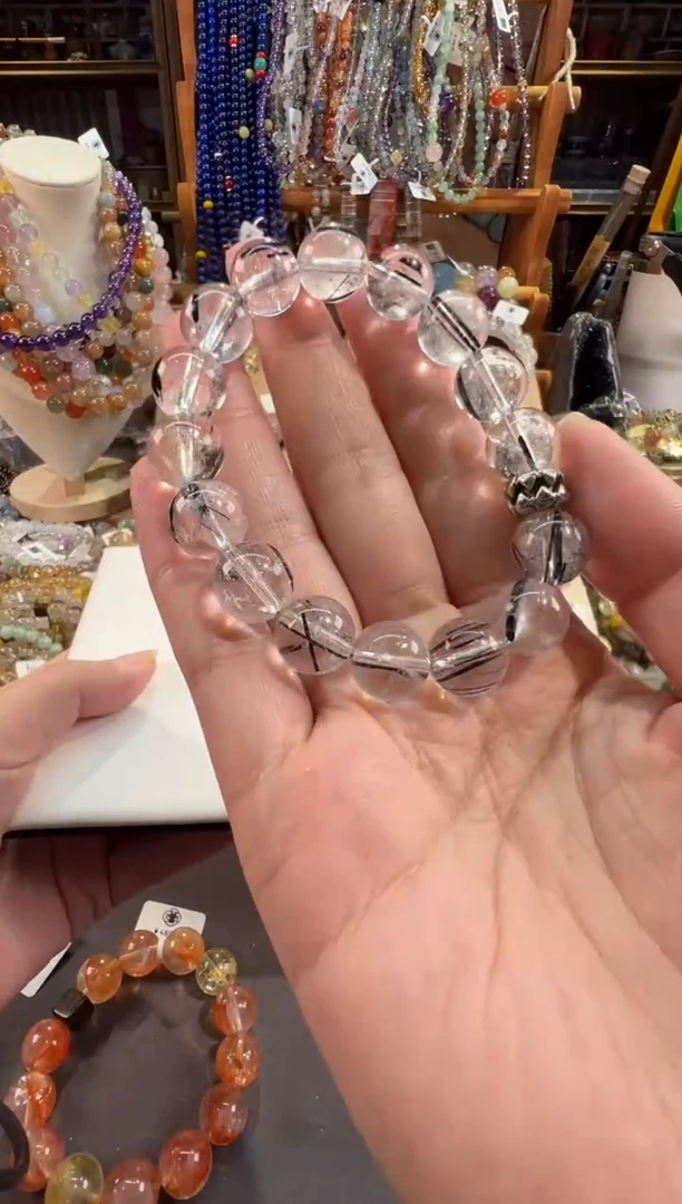 合金手链水晶豆*包豆小包 定制款 天然水晶默认微瑕