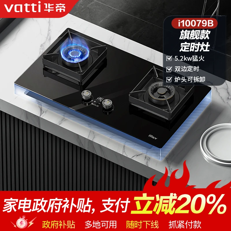 Vatti/华帝i10079B炉具燃气灶天然气燃气灶具猛火灶双灶炉灶ai