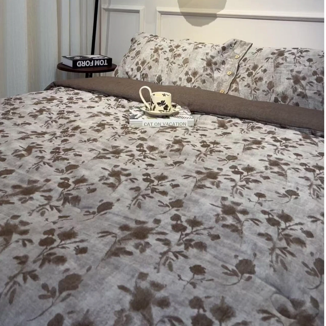 【加大被子】水色柔情220*240纯棉简约舒适轻奢云锦棉被子六斤左右