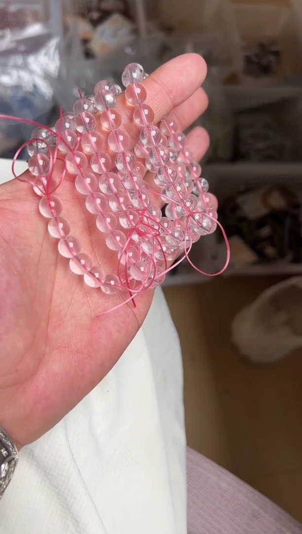 水晶手链未镶嵌星光粉晶 卡8  多样性发一