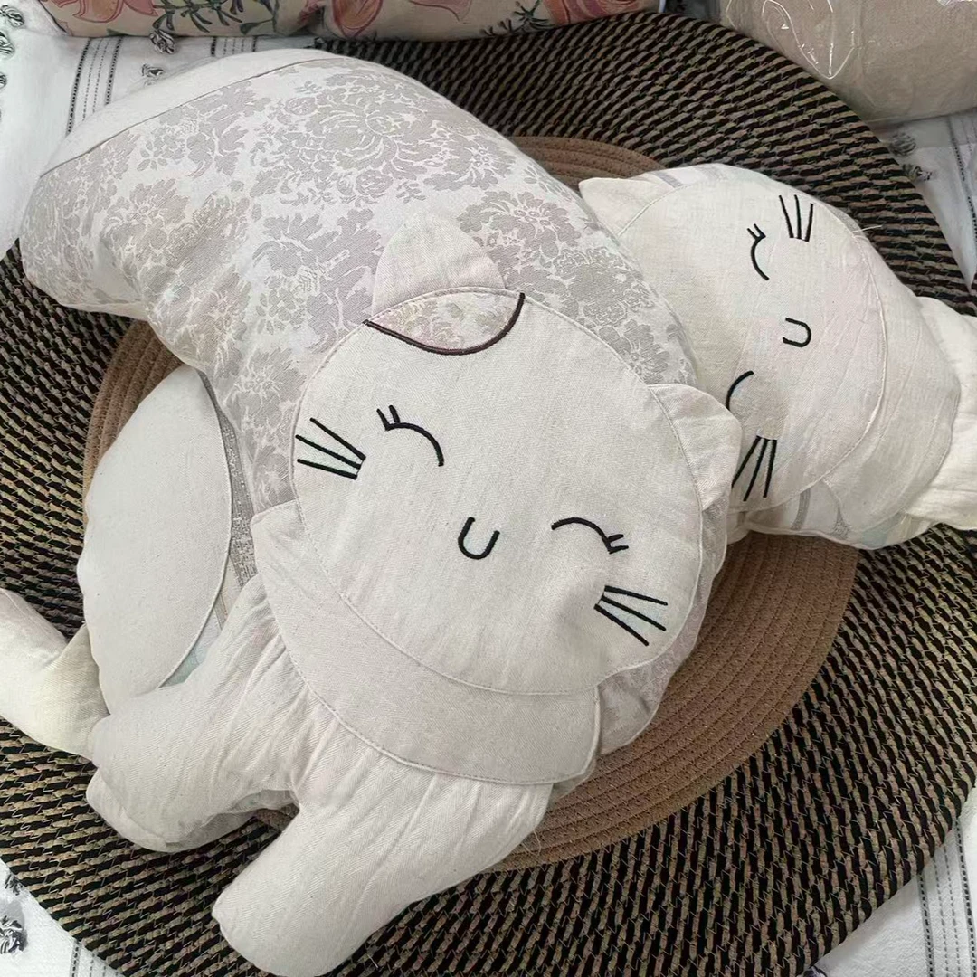 腾仓库，汉麻清货 纯汉麻 汉麻黑荞麦小猫睡枕