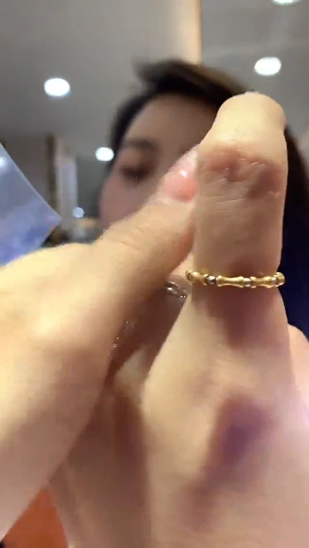 【闪购商品】18K金戒指/指环竹节戒指