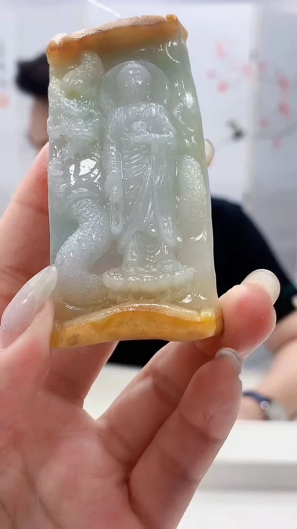 定制翡翠未镶嵌贪*蛇5125lr- 毛货挂件