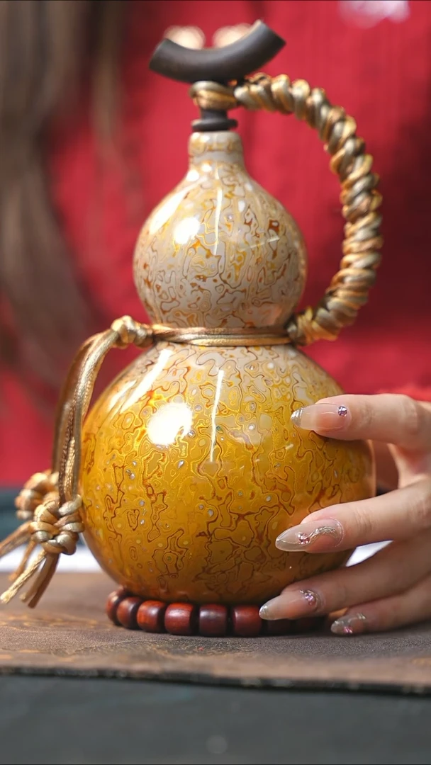 【闪购商品】WZ243漆艺酒葫芦不包手串及旋转底座