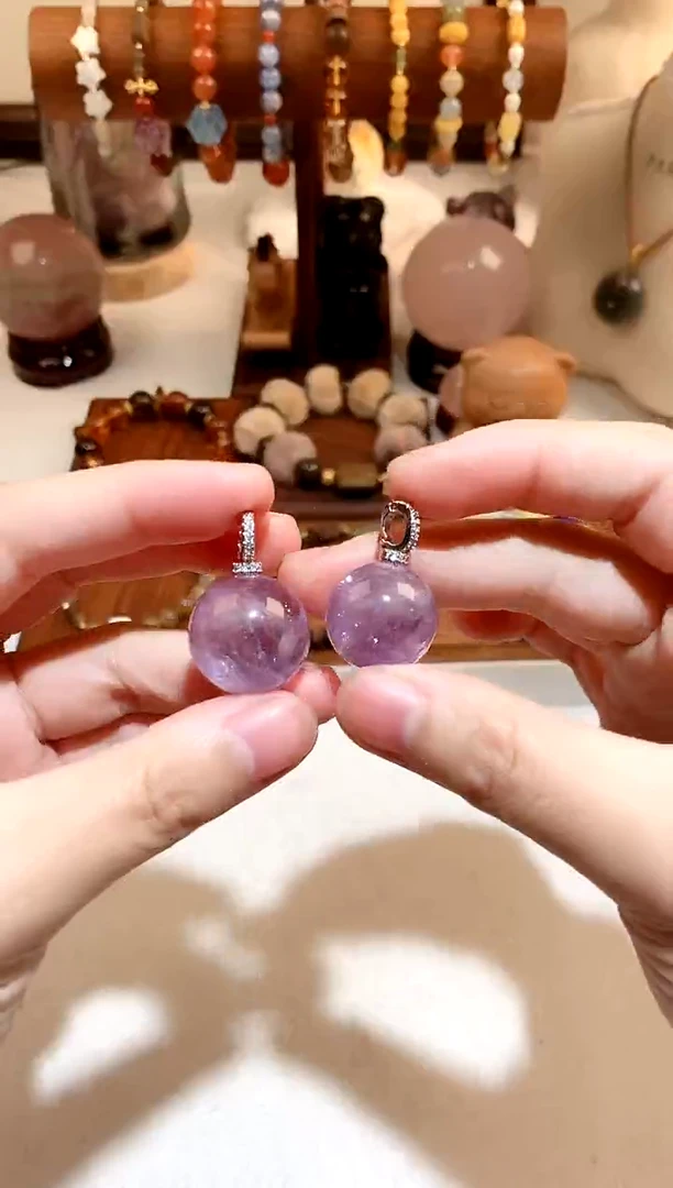 颈饰未镶嵌紫晶紫晶吊坠 多样性发一