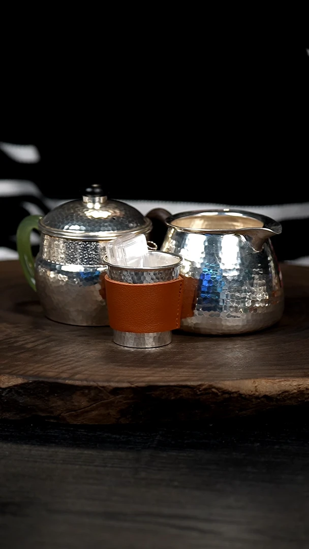 【闪购商品】1大肚银壶+1公道银杯+1个银杯