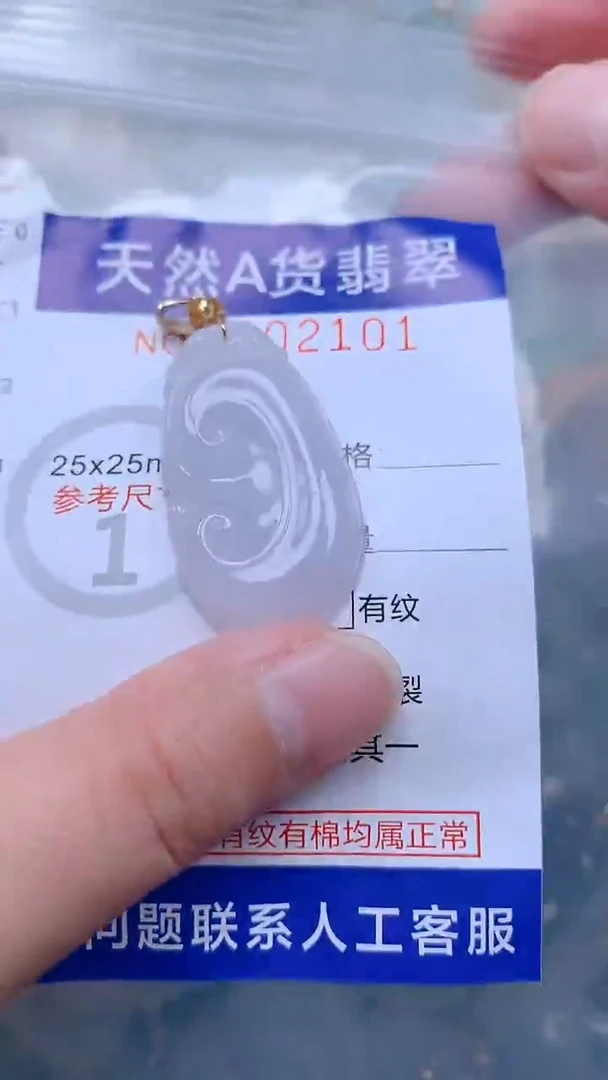 翡翠未镶嵌吊坠(不含链)1