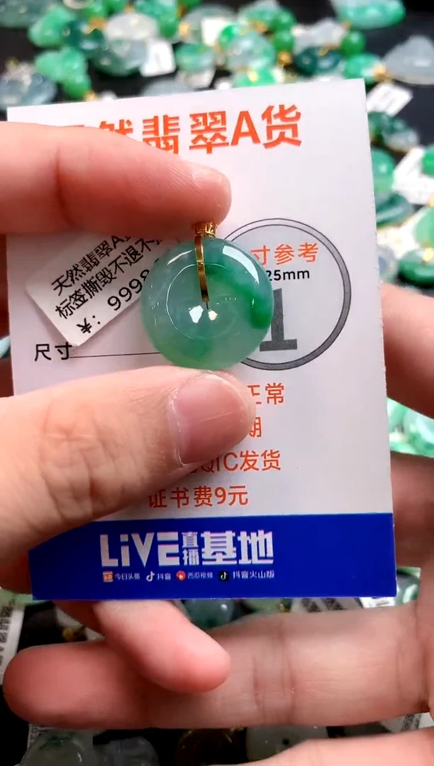 颈饰18K金镶嵌翡翠0181119423