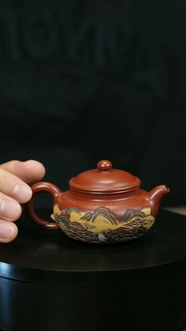 茶壶紫砂H2204赵翠红彩绘仿古