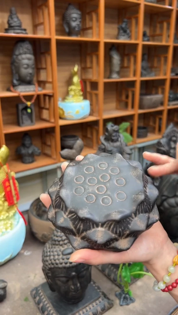 陶土莲蓬实心底座
