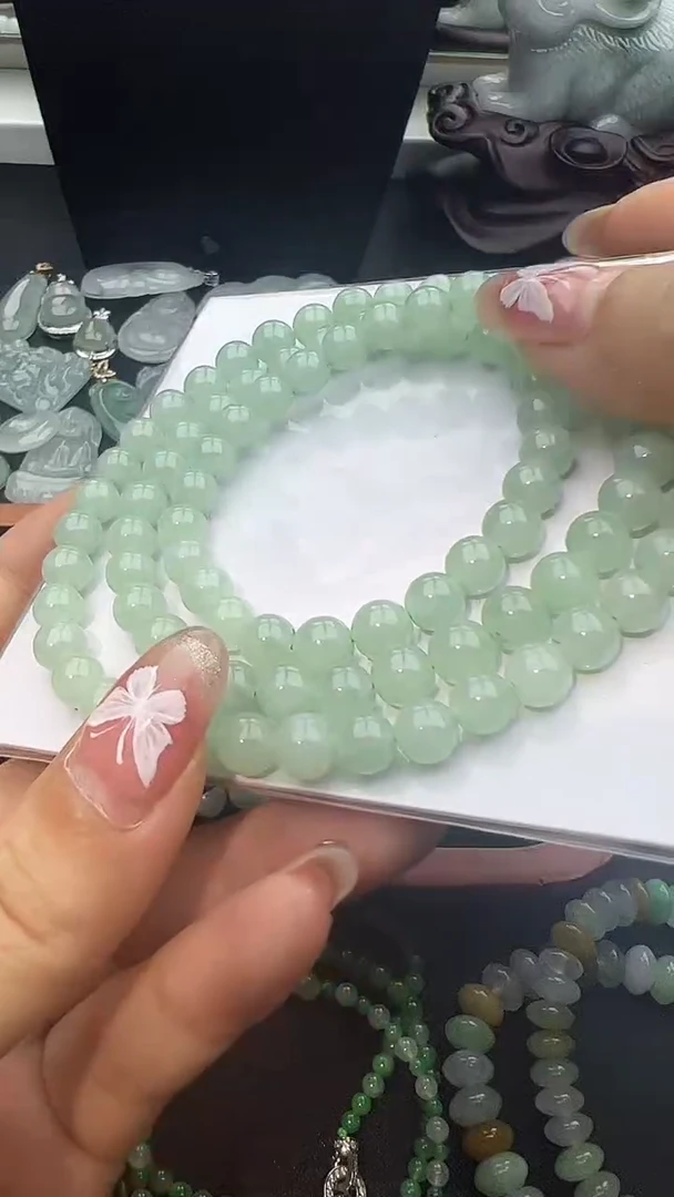 翡翠未镶嵌颈饰玉珠