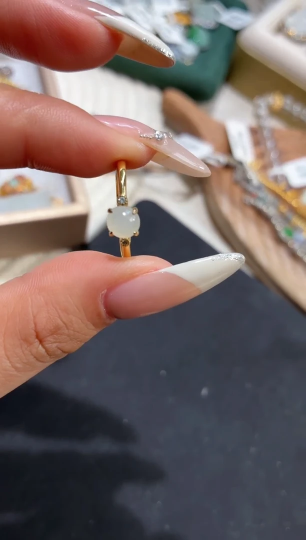 银S925镶嵌戒指翡翠戒指