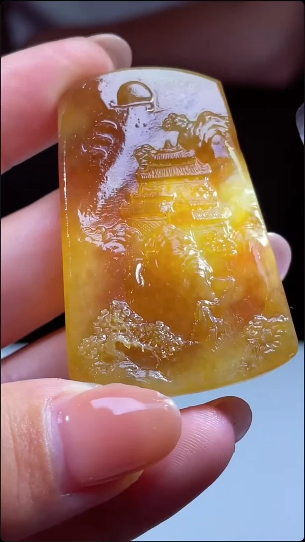 定制翡翠未镶嵌山水