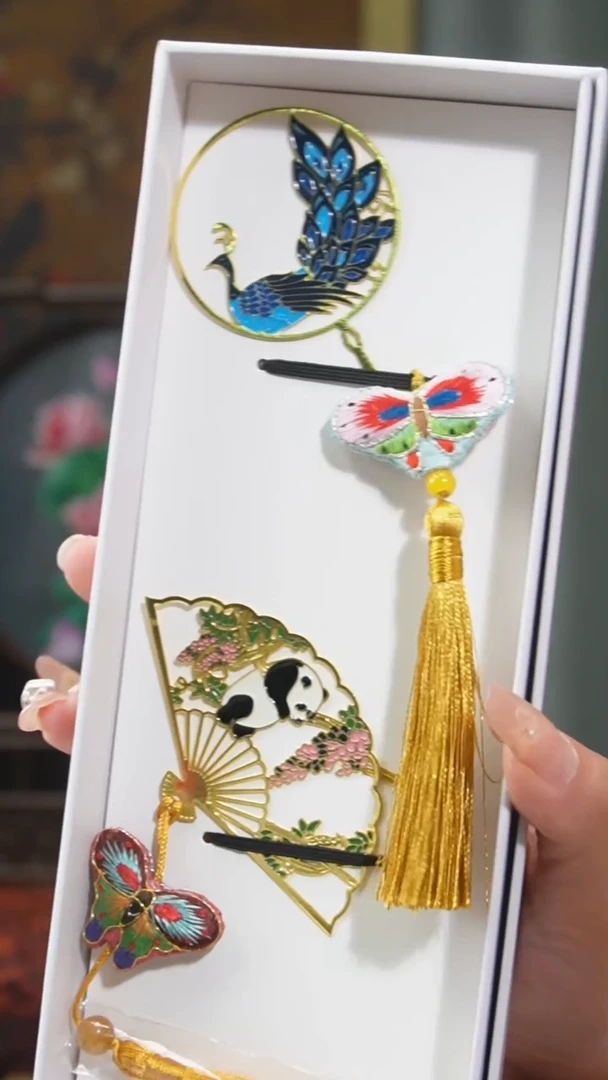 刺绣书签吊坠非遗