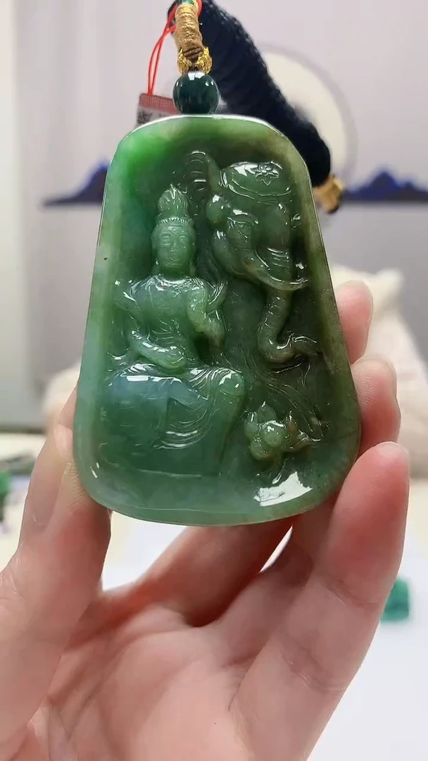 定制翡翠未镶嵌4852zm-毛货挂件观音20