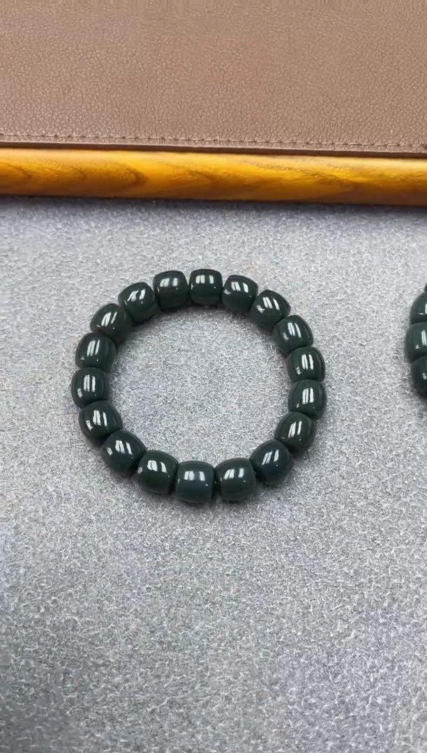 未镶嵌手串和田玉纯天然新疆且末蓝12直切