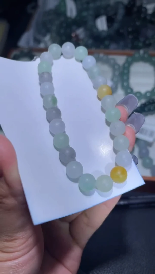 定制翡翠未镶嵌天然缅甸A货翡翠手串29