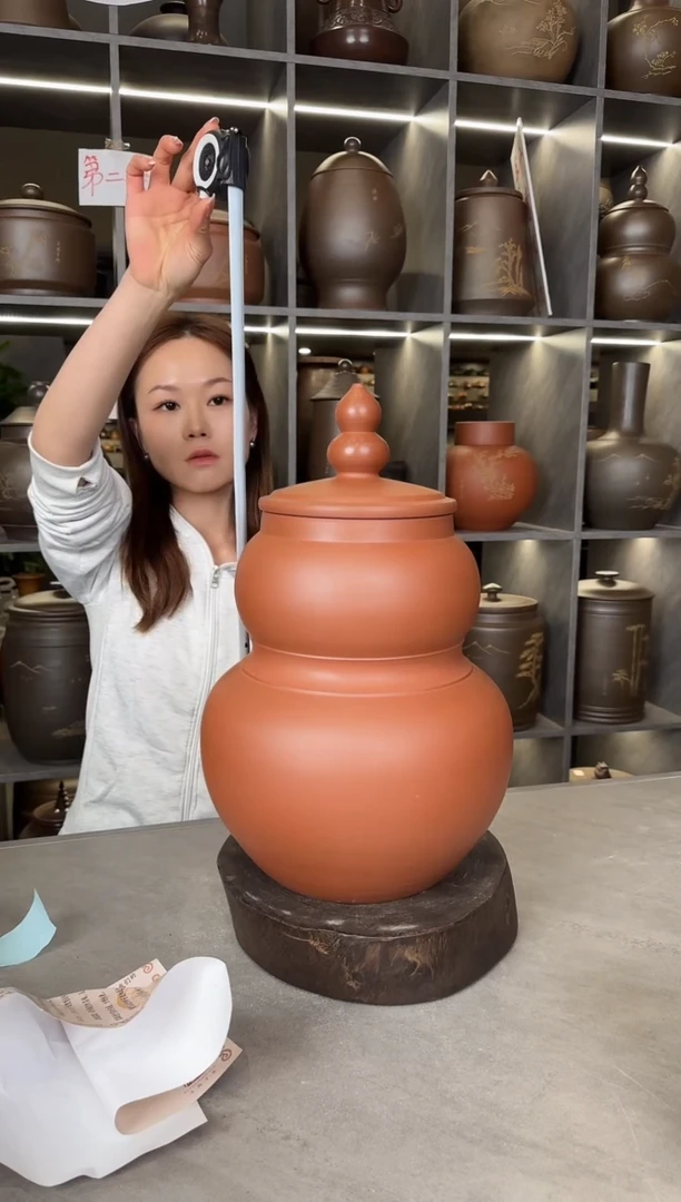 【闪购商品】罐本陶手作坭兴陶3-4斤装葫芦罐手工痕迹