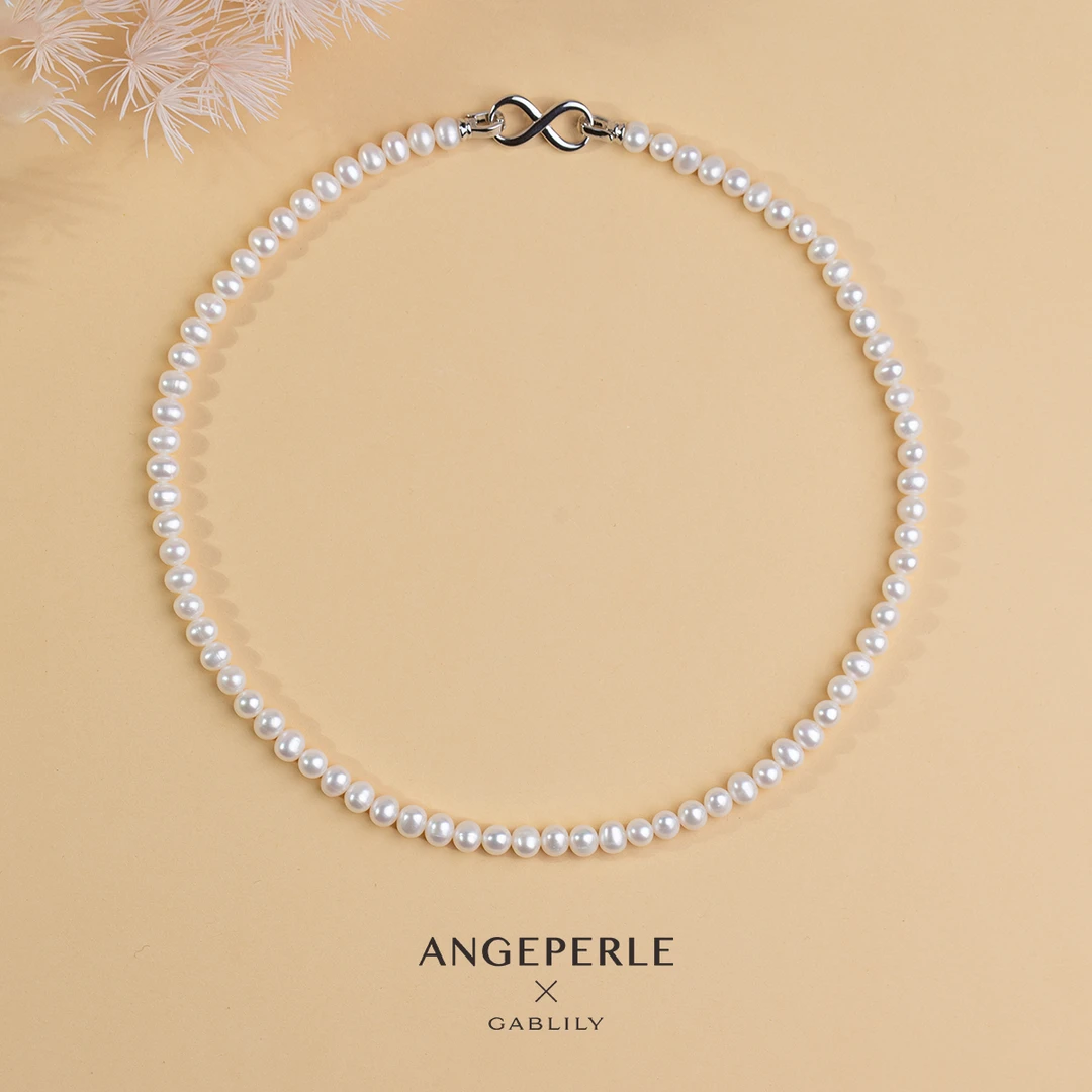 【玉总专属】天使之泪淡水珍珠8字扣项链5-6mm气质百搭款时尚经典