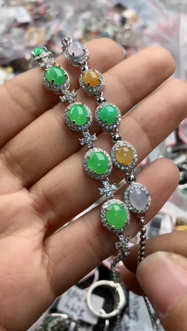 银S925镶嵌戒指翡翠19                5