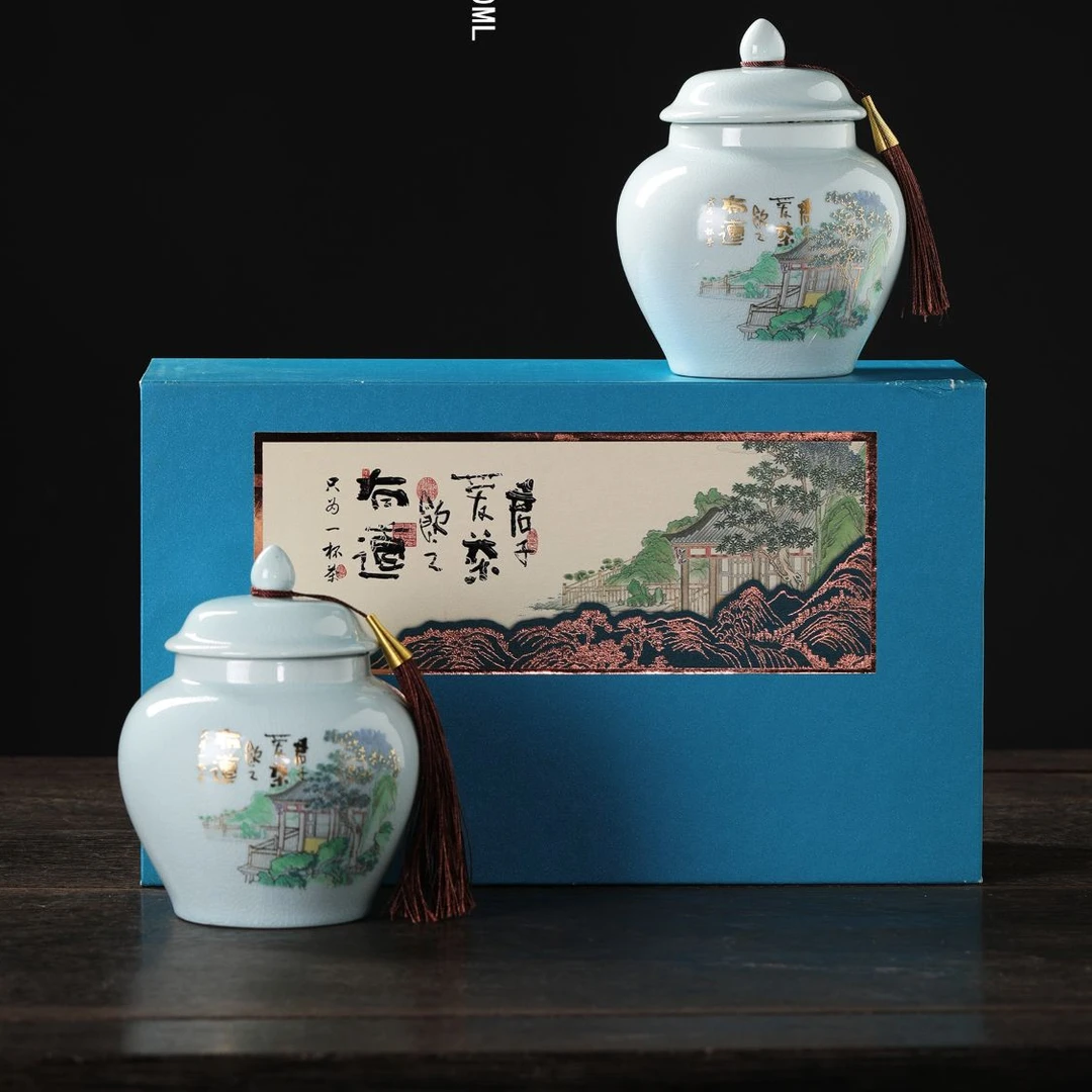 蓝色【有道】双瓷罐 2025年新茶碧螺春礼盒装