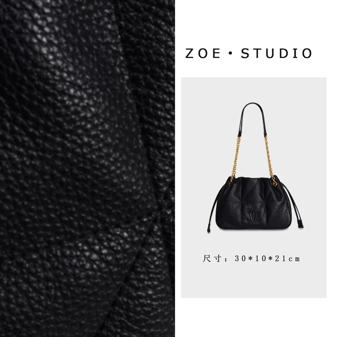 【佐伊甄选】GQ-9030-黑色轻奢女士时尚小众真皮单肩挎包