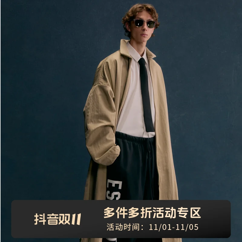 ESSENTIALS FEAR OF GOD新款美式宽松男士风衣夹克外套