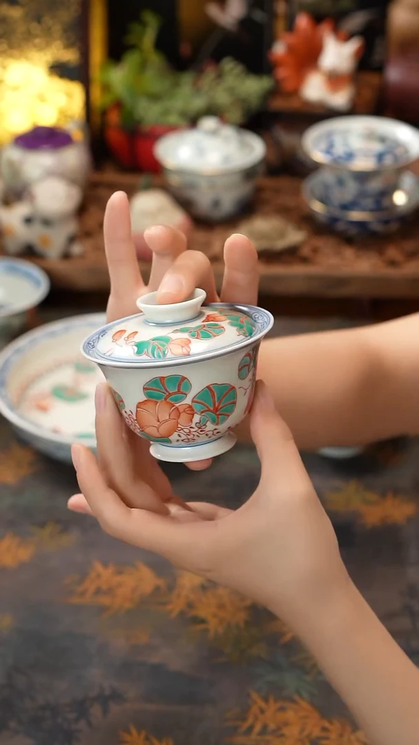 雨溪山房牵牛花盖碗雨溪山房牵牛花盖碗