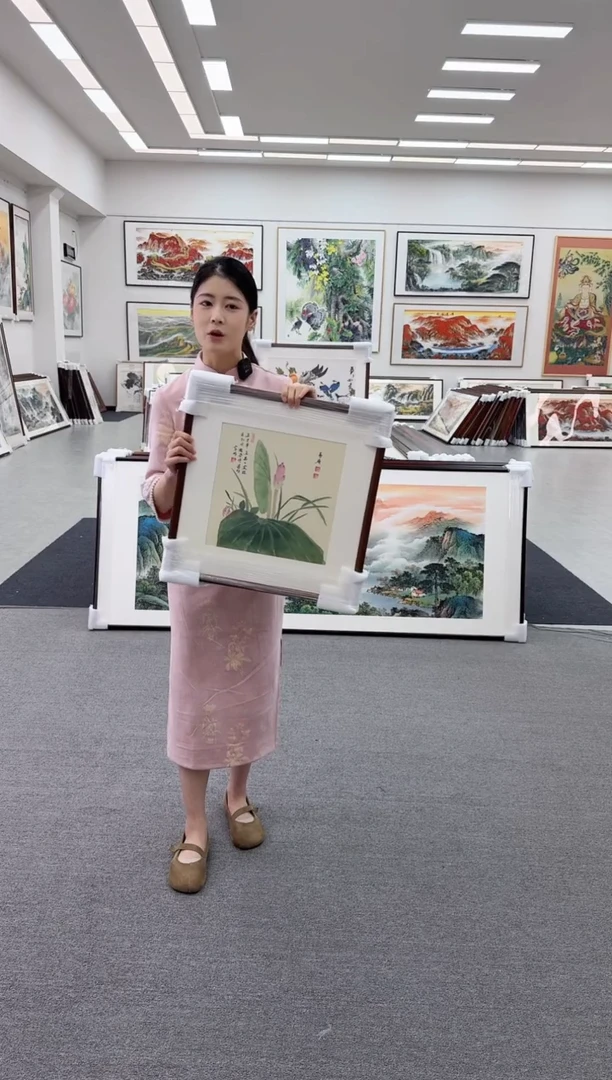国画手绘   斗方   48*48