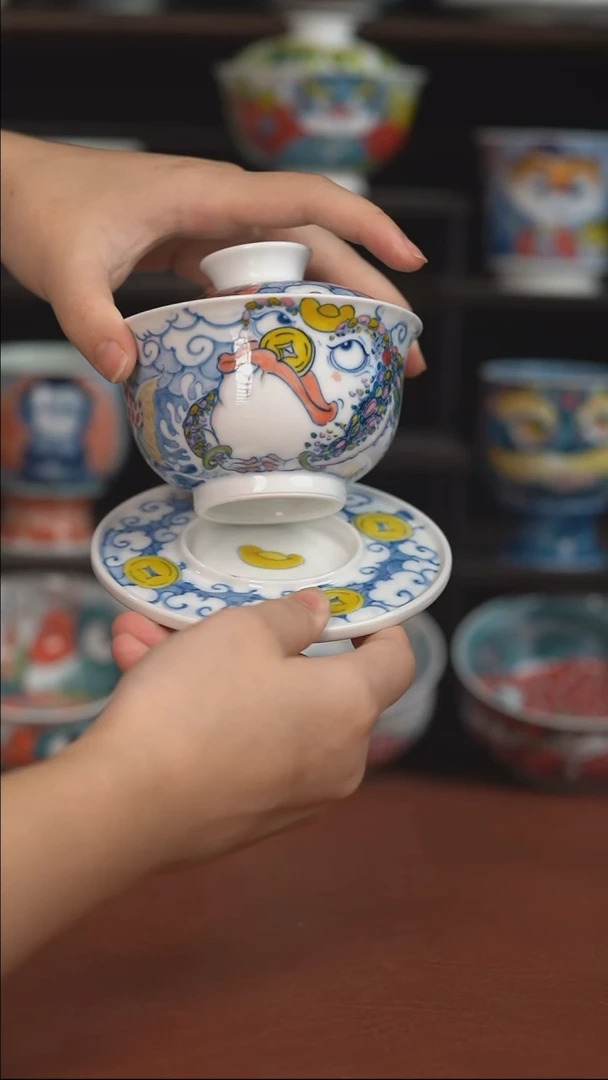 昨明金蟾三才盖碗  （宠粉福利 ）