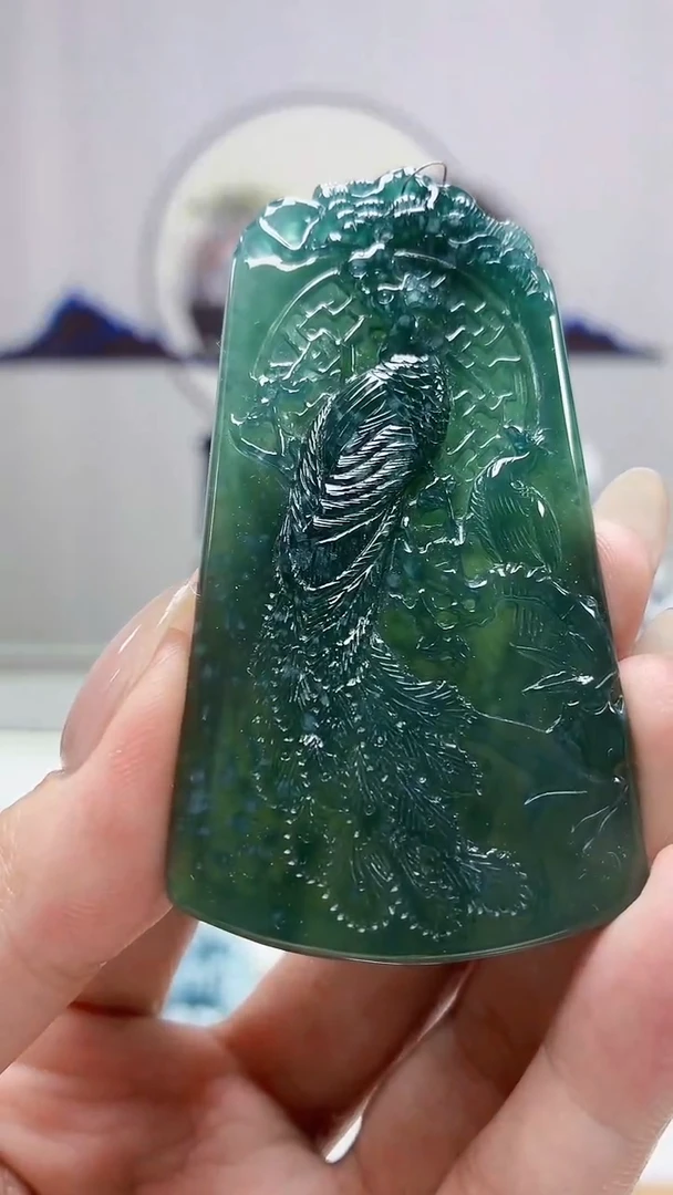 未镶嵌定制翡翠5160MM-毛货挂件7
