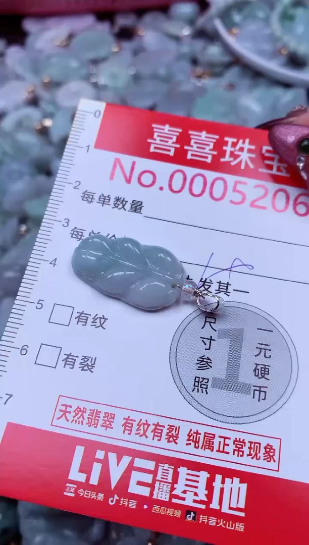 吊坠(不含链)未镶嵌翡翠5206