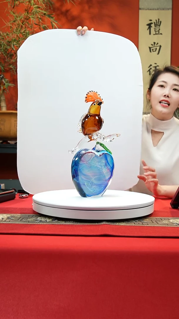 手工艺品琉璃苹果鸟