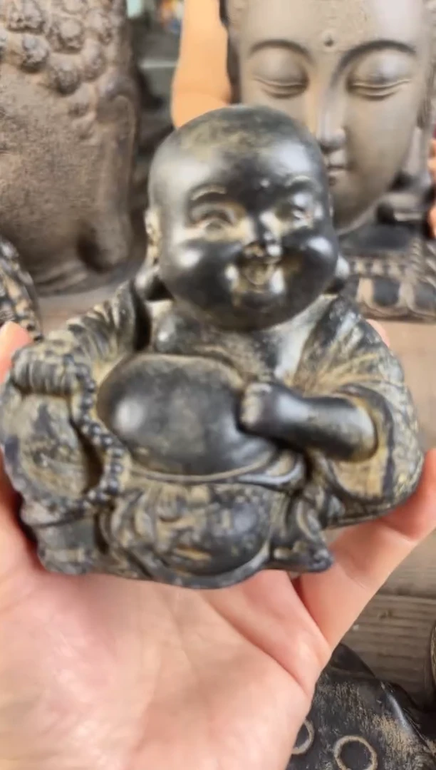 陶土【火山泥】弥勒佛（大）