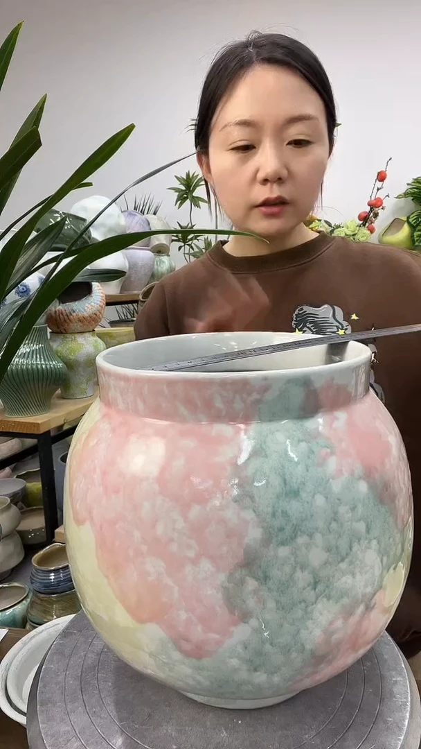 9.5陶瓷花盆直播链接高.   26   口19