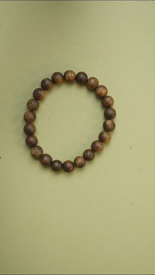 手串沉香8mm圆珠单圈绿奇楠沉香5g