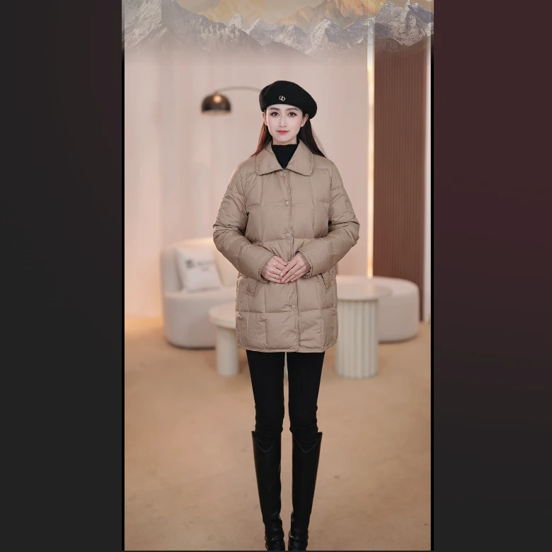 朗曼笛新款气质羽绒服8452906