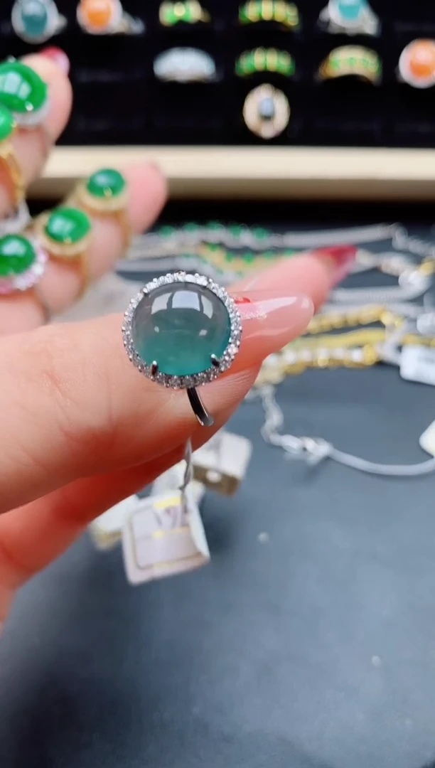 【闪购商品】翡翠戒指银S925镶嵌50805