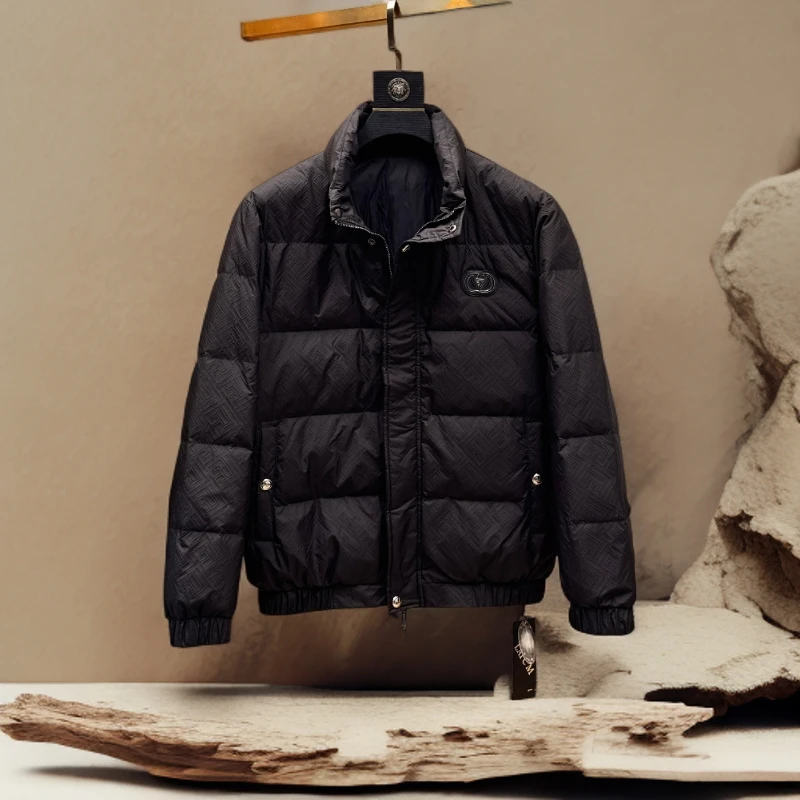 诺顿雷斯简约立领百搭羽绒服男士冬季新款保暖防寒服白鸭绒外套潮