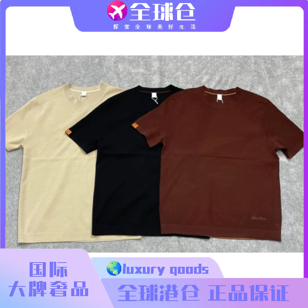 大牌奢品-25610-A6-常规针织衫休闲纯色圆领秋冬男款短袖毛衣