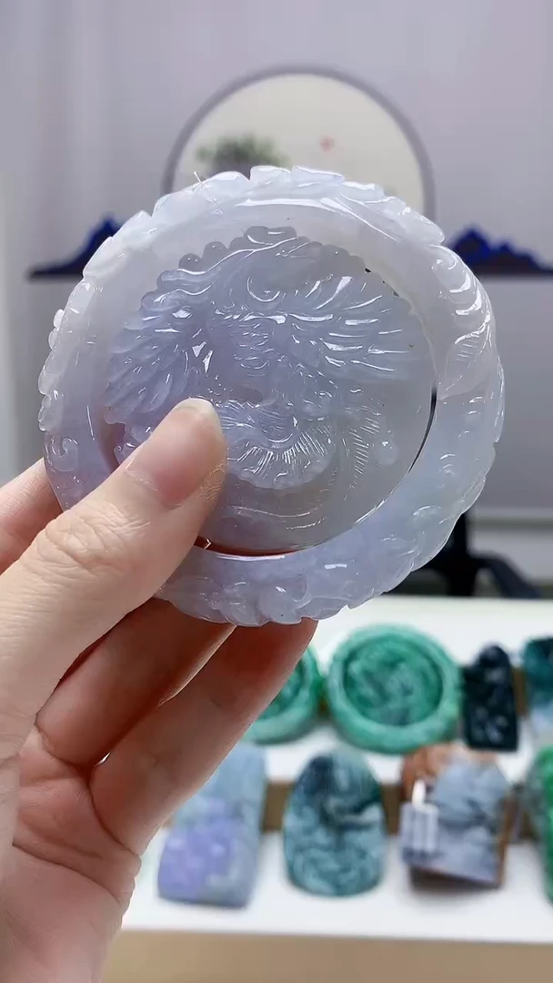 未镶嵌定制翡翠4688zm-毛货手镯（56圈）108