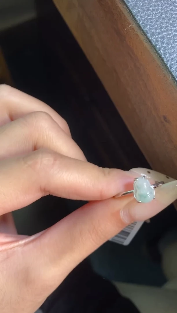 颈饰银S925镶嵌翡翠净货17335