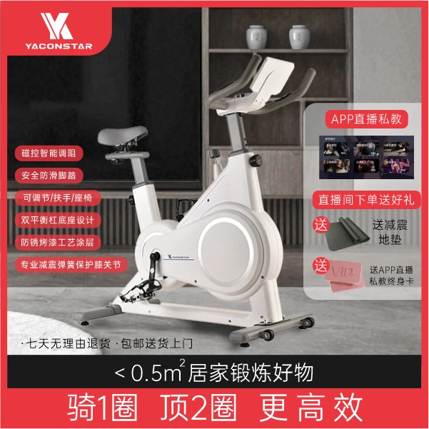 雅康动感单车家用运动健身单车智能飞梭轮磁控静音家用动感单车