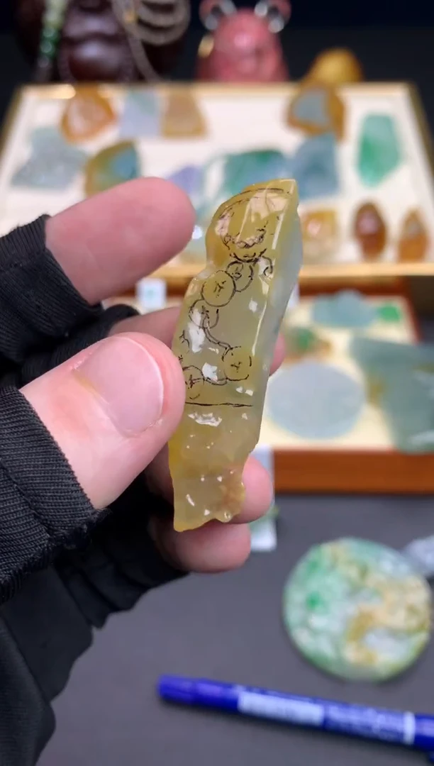 未镶嵌定制翡翠元*糖天然翡翠裸石（包工）