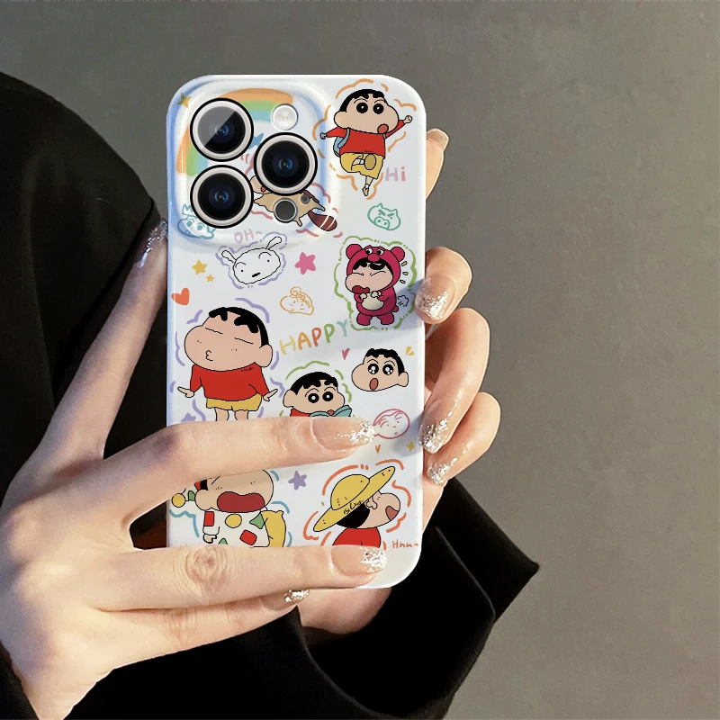 菲林软壳防摔慵懒小新适用苹果16华为reno13小米15vivox200 1加