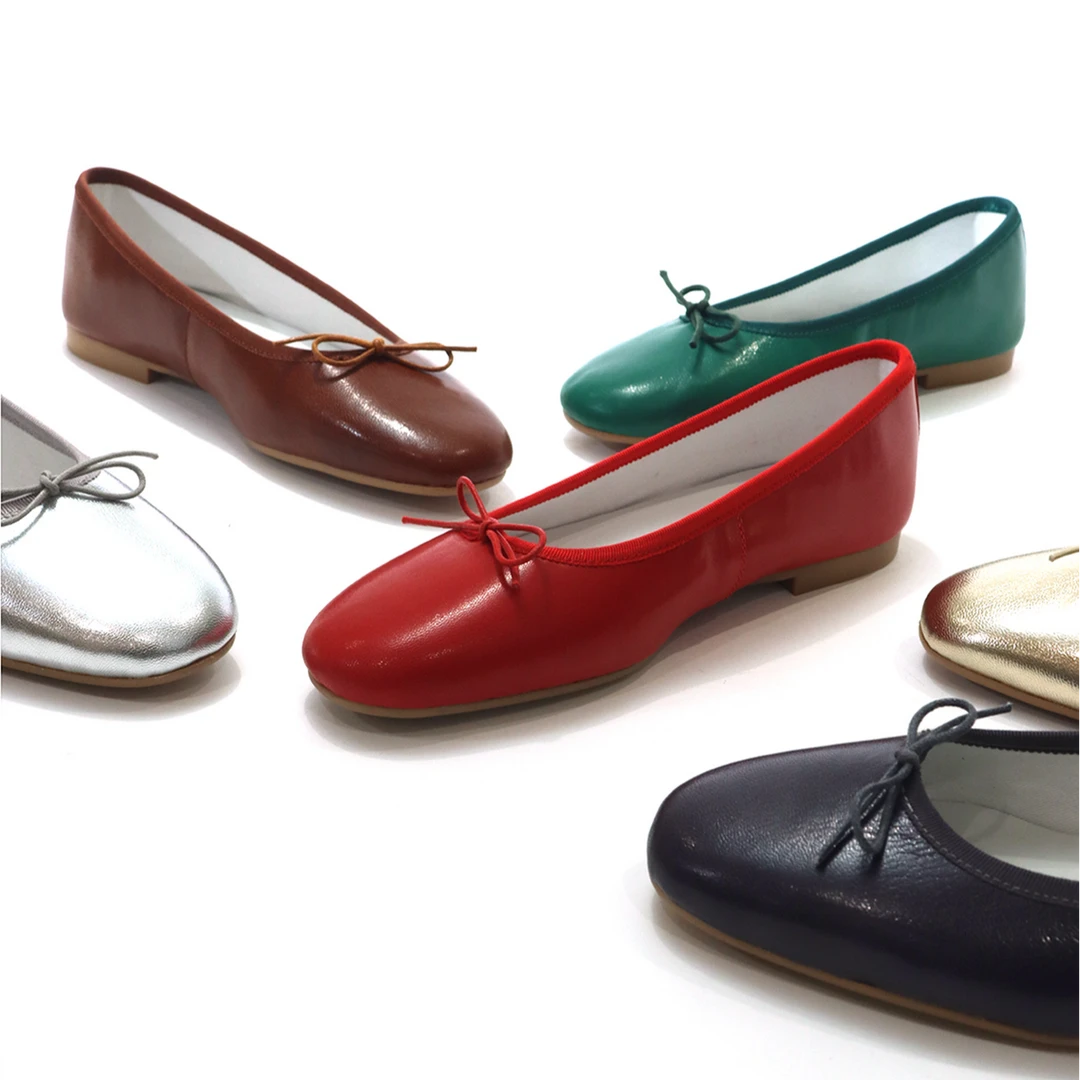 羊皮圆头简约百搭透气蝴蝶结平底玛丽珍小皮鞋芭蕾舞单鞋1128399