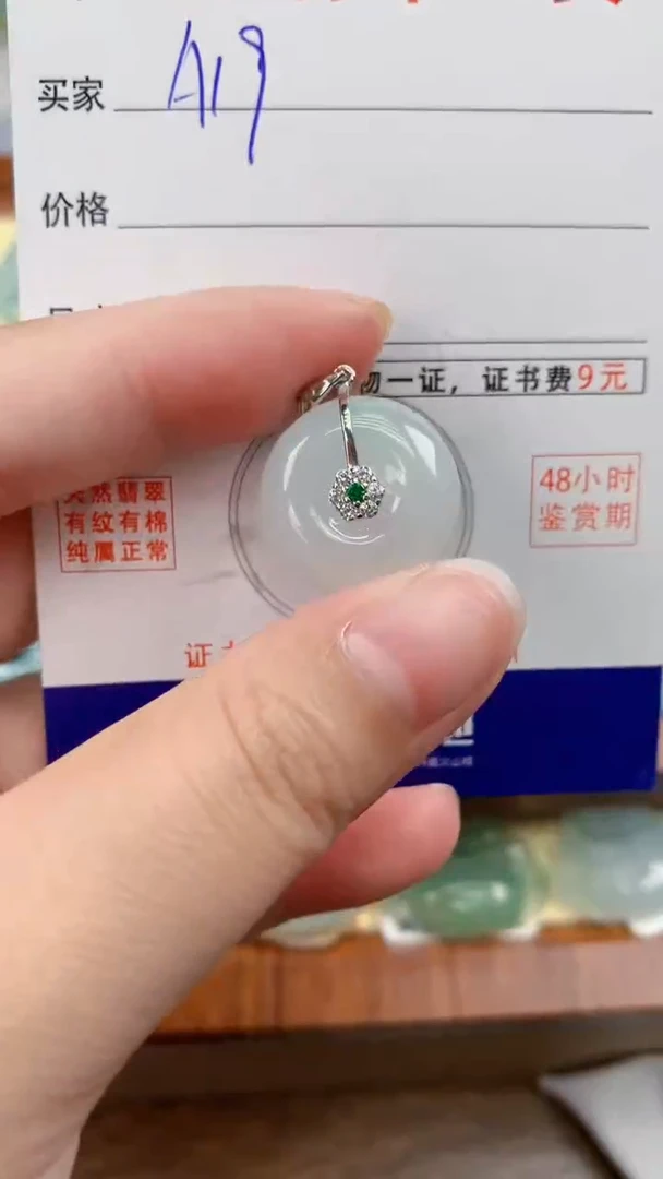 颈饰未镶嵌翡翠天然A货翡翠挂件