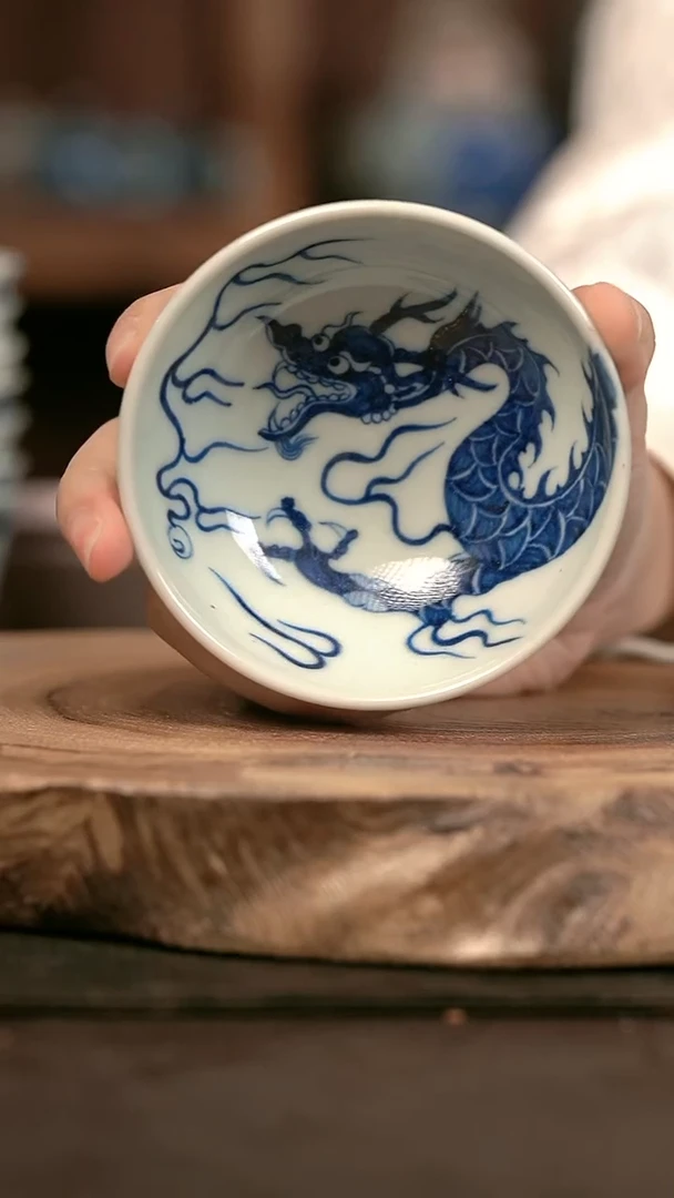 手绘 高温现代瓷 气窑  铠甲龙小茶园90C